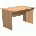 BUREAU DROIT PIEDS PANNEAUX FAST - 120 CM - HÊTRE - HÊTRE