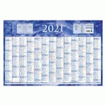 CALENDRIER ANNUEL MURAL ANNÉE 2027 - 13 MOIS RECTO / BLANC VERSO - 43 X 65 CM - BLEU