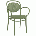 FAUTEUIL MARCEL POLYPROPYLÈNE - VERT OLIVE - STAMP