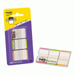 MARQUE-PAGES STRONG COULEURS UNIES NÉON POST-IT - DISTRIBUTEUR DE 66 FEUILLES