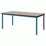TABLE MALIBU 160X80 T4 4P STRA ACACIA/NOIR BLEU 5025