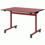 TABLE MALIBU RAB. 120X80 T6 DL ST ROUGE U321/NOIR ROUGE 3020 - MANUTAN EXPERT