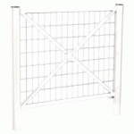 BARRIÈRE PROVINCE GRILLAGÉE 1.07 INOX BROSSÉ ZINC BLANC 9010 - PROCITY