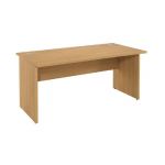 BUREAU DROIT EVOLUTION - L. 180 X P. 80 CM - PLATEAU 'HÊTRE' - PIEDS PLEINS 'HÊTRE'.