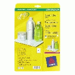 ETIQUETTE LASER 63,5 X 38,1 MM AVERY L7782-25 TRANSPARENTE - POCHETTE DE 525