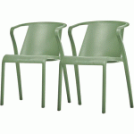 FAUTEUIL JARDIN EMPILABLE FADO OLIVE EN LOT - EZPELETA