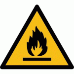 PANNEAU DE DANGER - MATIÈRE INFLAMMABLE - W002 - ISO 7010 PVC 2 MM 315 MM