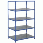 RAYONNAGE RAPID 2 5 TABLETTES METAL 1980X915X305 BLEU