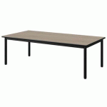 TABLE MALIBU 160X80 T1 4P ST ANTIB CHÊNE 1146/NOIR NOIR 9005