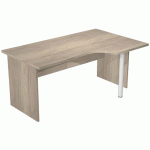 BUREAU RETOUR DROIT PIEDS PANNEAUX FAST 160 CHÊNE CANADIEN