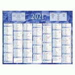 CALENDRIER SEMESTRIEL MURAL 2026 - 32 X 42 CM - BLEU
