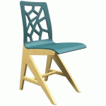 CHAISE IRISS AST COQUE VERT NIAGARA/HÊTRE NATUREL