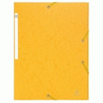 CHEMISES À ÉLASTIQUES CARTE LUSTRÉE 3 RABATS MONOBLOC - JAUNE - LOT DE 50