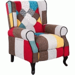 FAUTEUIL RELA FAUTEUIL PATCH PACIFICA PATCHWORK ROSSO - PATCHWORK ROSSO
