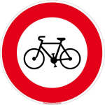 SIGNALETIQUE.BIZ FRANCE - PANNEAU INTERDIT AUX VÉLOS. SIGNALISATION INTERDICTION VÉLO. AUTOCOLLANT INTERDIT AUX CYCLES, PANNEAU PVC, ALU - ADHÉSIF