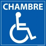 LOT DE 3 - PANNEAU CHAMBRE - PMR - 125 X 125 - PVC