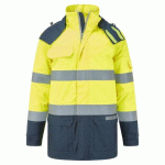 PORTWEST FR617 PARKA BIZFLAME HV JAUNE/MARINE - TAILLE XXXL