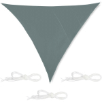 RELAXDAYS VOILE D’OMBRAGE TRIANGLE, IMPERMÉABLE, ANTI-UV, TENDEURS, TERRASSE, BALCON,5 X 5 X 5 M, GRIS
