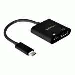 STARTECH.COM USB C TO DISPLAYPORT ADAPTER WITH POWER DELIVERY, 8K 60HZ/4K 120HZ USB TYPE C TO DP 1.4 MONITOR VIDEO CONVERTER W/60W PD PASS-THROUGH CHARGING, HBR3, THUNDERBOLT 3 COMPATIBLE - USB-C MALE TO DP FEMALE (CDP2DP14UCPB) - ADAPTATEUR USB / DISPLAY