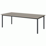 TABLE MALIBU 180X80 T3 4P STRA ABS GRIS U727/GRIS 7016