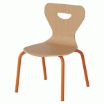 CHAISE MALIBU 4P - T1 - COQUE HÊTRE / ACIER ORANG 1028 - MANUTAN EXPERT