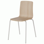 CHAISE MALIBU 4P T6 COQUE ACACIA LAK 1277 / ACIER BLANC 9016 - MANUTAN EXPERT