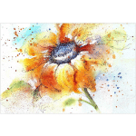 PAPIER PEINT INTISSÉ PREMIUM TOURNESOL PEINT - PEINTURE MURALE GRAND - DIMENSION HXL: 255CM X 384CM