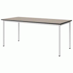 TABLE MALIBU 180X80 T6 4P STRA ACACIA/NOIR BLC 9016 - MANUTAN EXPERT