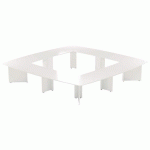 TABLE RÉUNION ATEM 400 X 400 CM PIED PANNEAU BLANC - MBA