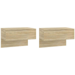 TABLES DE CHEVET MURALES 2 PCS CHÊNE SONOMA