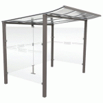 ABRI CAISSE MODULO 2.50 M BARDAGES LATÉRAUX GRIS PROCITY - PROCITY