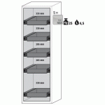 ARMOIRE SÉCURITÉ S-PHOENIX-90 S90.196.060.FDASR GRIS CLAIR - ASECOS