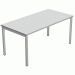 BUREAU DROIT À 4 PIEDS MÉTAL FAST 4 PIEDS - 140CM - GRIS