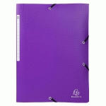 CHEMISE À ÉLASTIQUES 3 RABATS PP OPAK - A4 - VIOLET - LOT DE 50