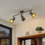LINDBY JULIN SPOT, À TROIS LAMPES, GRIS FONCÉ