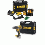 NIVEAU LASER MULTI LIGNES 3X360° XR 12V/18V-DCE089D1G18 + PERCEUSE VISSEUSE COMPACTE 18V DCD791NT-XJ DEWALT