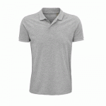 POLO PERSONNALISABLE COTON ORGANIQUE BIO GRIS CHINÉ