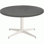 TABLE BASSE TAMARIS PL.MÉTAL BROSSÉ/ARGILE PIET.BLANC/ARGENT - CLEN