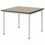 TABLE MALIBU 80X80CM T3 4P STRA ACACIA/NOIR BLC 9016