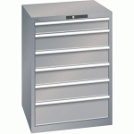 ARMOIRE GRIS PIGEON 717X725X1000 AVEC 6 TIR. 200KG - LISTA