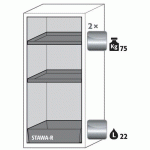 ARMOIRE SÉCURITÉ S-CLASSIC-90 S90.129.060.R GRIS CLAIR