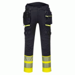 PORTWEST DX445 PANTALON POCHES FLOTTANTES DX4 HAUTE-VISIBILITÉ CLASSE 1 JAUNE/NOIR - TAILLE 30 - STANDARD