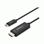 STARTECH.COM 3FT (1M) USB C TO HDMI CABLE, 4K 60HZ USB TYPE C TO HDMI 2.0 VIDEO ADAPTER CABLE, THUNDERBOLT 3 COMPATIBLE, LAPTOP TO HDMI MONITOR/DISPLAY, DP 1.2 ALT MODE HBR2 CABLE, BLACK - 4K USB-C VIDEO CABLE (CDP2HD1MBNL) - CÂBLE ADAPTATEUR - HDMI / US