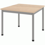 TABLE COMITE 80X80 CM T3 - 4P PLAT STRAT ABS - ACACIA/GRIS ARG - RODET