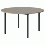 TABLE MALIBU Ø 120 T4 4P STRA ABS GRIS U727/GRIS 7016