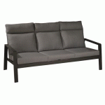 CANAPE LE MARSEILLE 3 PL FIXE AVEC COUSSINS GREY/GRIS - PROLOISIRS