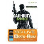 CARTE XBOX LIVE CALL OF DUTY MODERN WARFARE 3 - 12 MOIS + DLC
