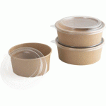 CARTON DE 300 (6 SACHETS DE 50) SALADIERS CARTON KRAFT BRUN RONDS Ø 150 MM 50 CL