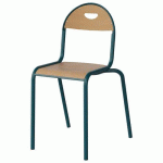 CHAISE MALIBU 4P T7 - ASS/DOS HÊTRE / ACIER BLEU 5025 - MANUTAN EXPERT