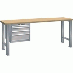 ÉTABLIS GRIS PIGEON 1500X800X850 CAP. 800KG ET 4 TIR. 75KG - LISTA